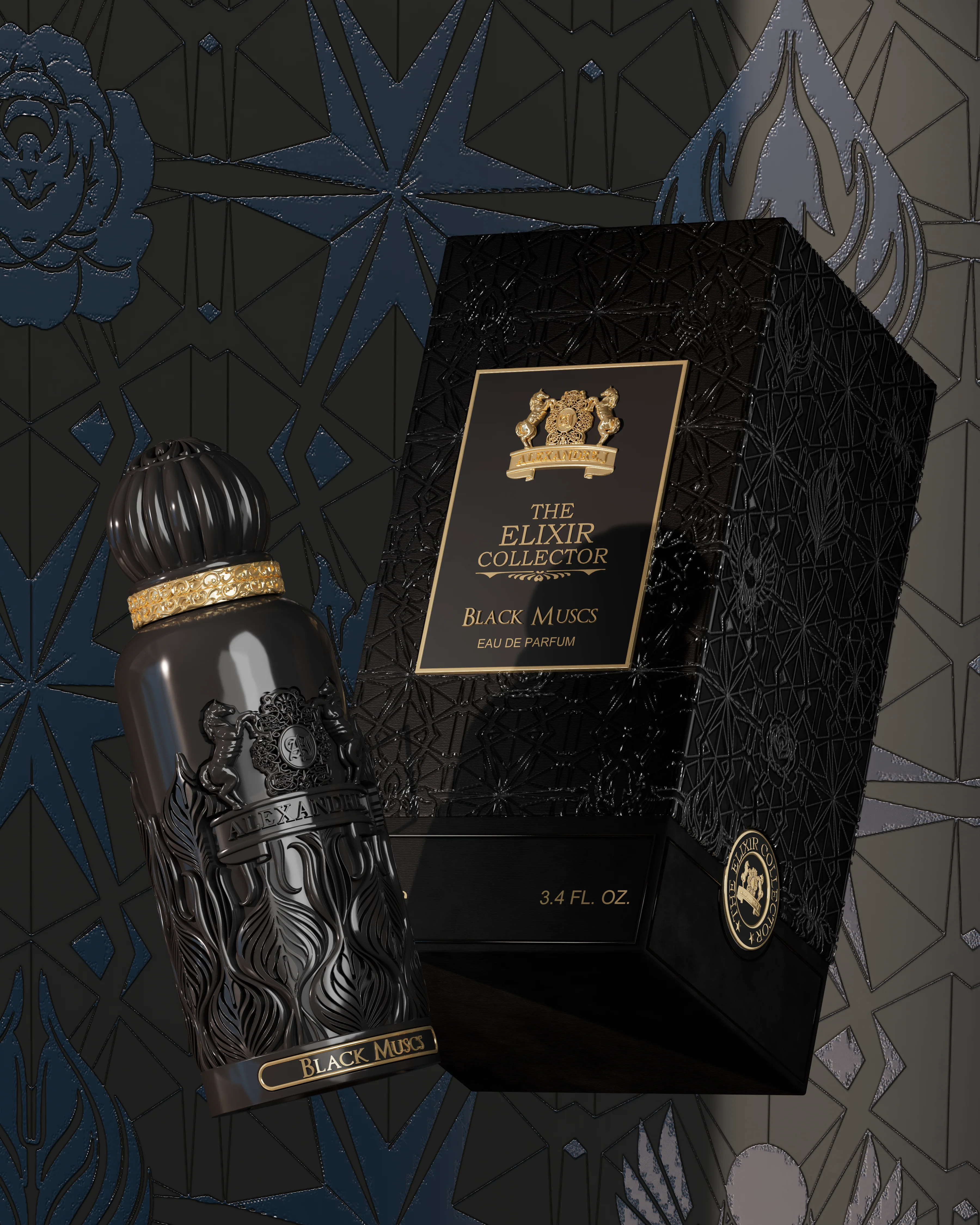 Black Muscs II Elixir Alexandre.J Eau de Parfum 100ml - Image 5