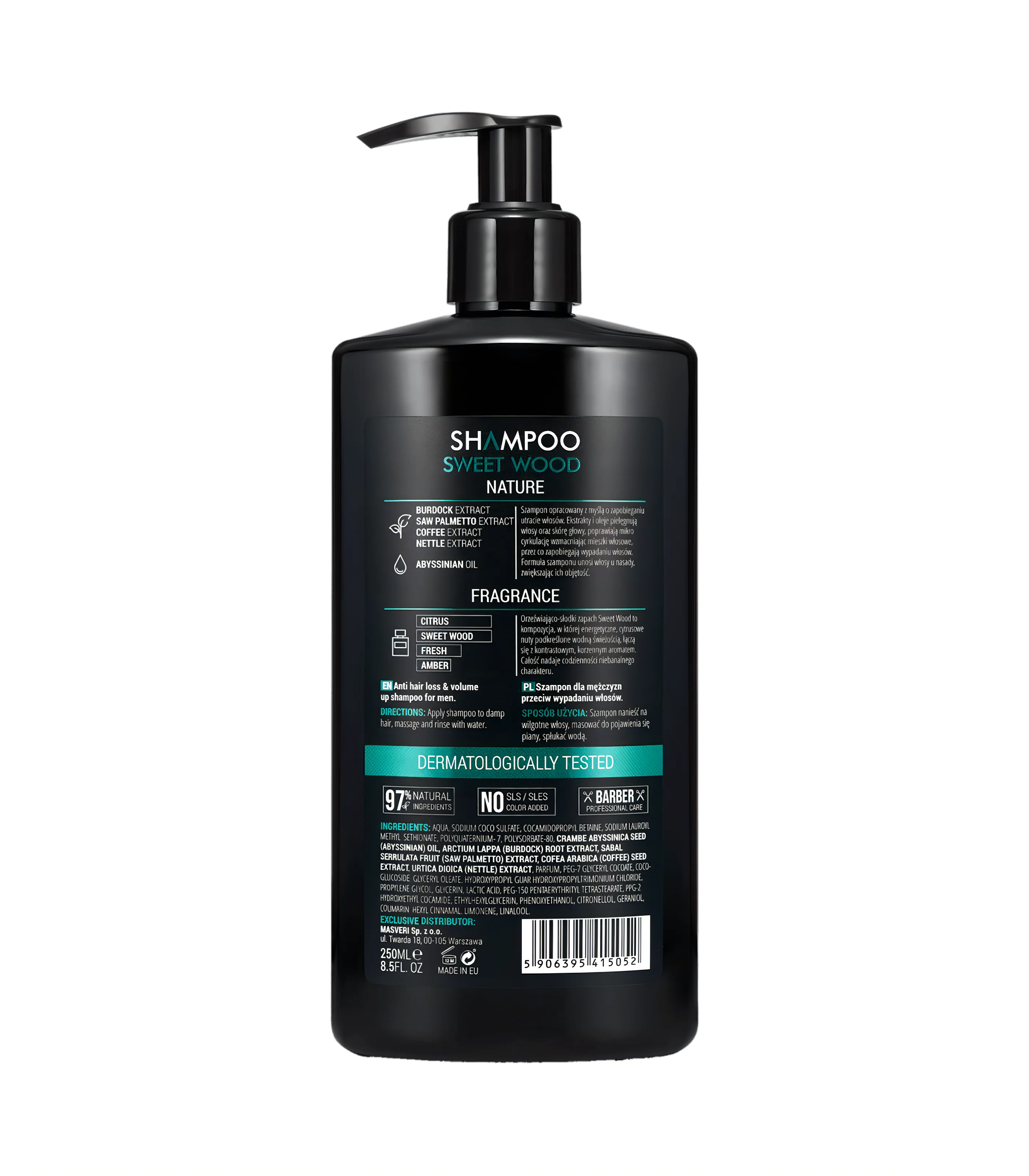 Masveri Men Anti-Hairloss & Volume Up Shampoo 250ml - Image 3